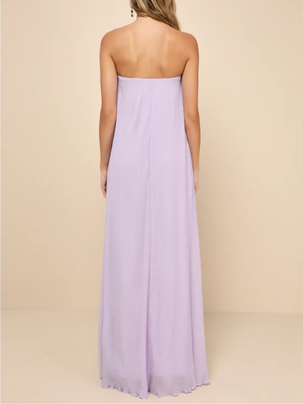 Lulus NWT Perfect Always Lavender Textured Strapless Swing Maxi Dress. Medium. - Picture 2 of 12